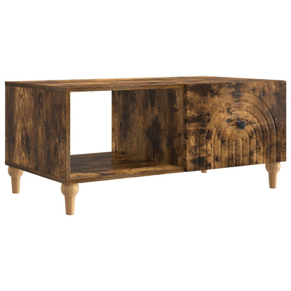 Salontafel 90 X 50 X 40 Cm Bewerkt Hout
