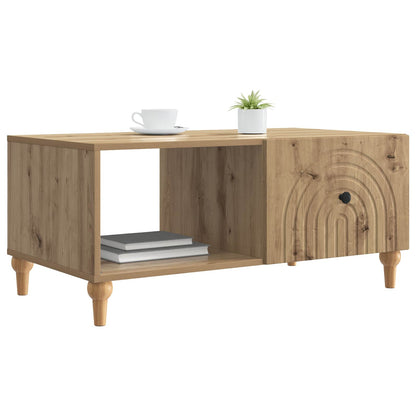 Salontafel 90 X 50 X 40 Cm Bewerkt Hout