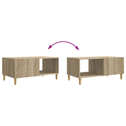 Salontafel 90 X 50 X 40 Cm Bewerkt Hout