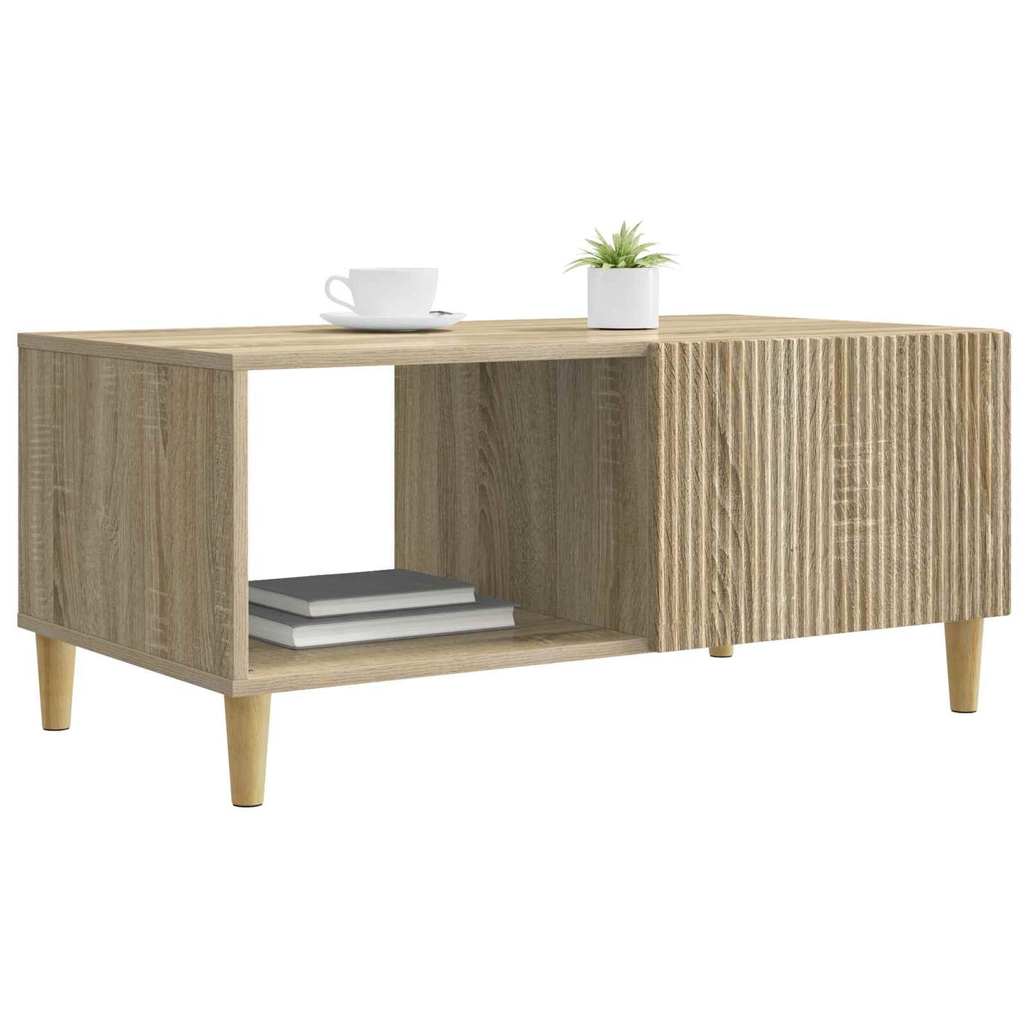 Salontafel 90 X 50 X 40 Cm Bewerkt Hout