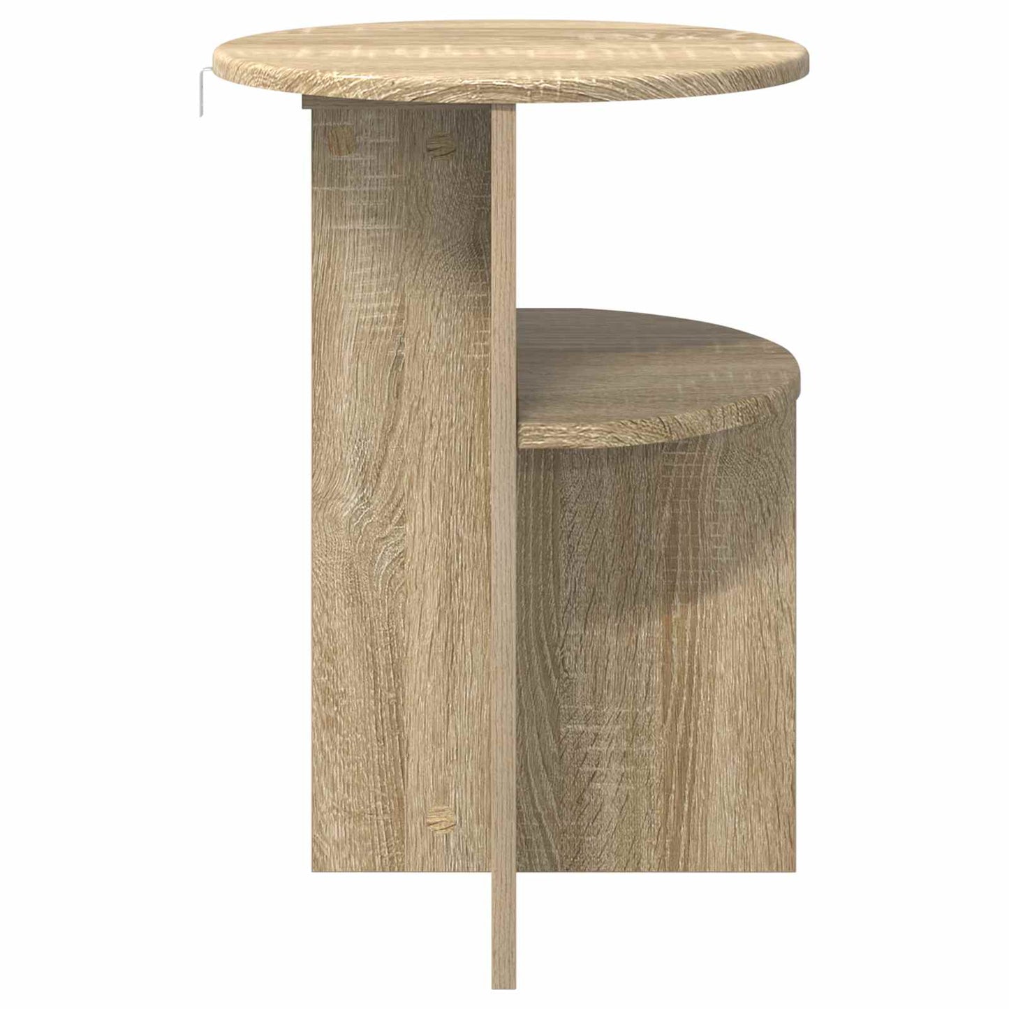 Bijzettafel Met Opslag Ø 39,5 X 55 Cm Bewerkt Hout