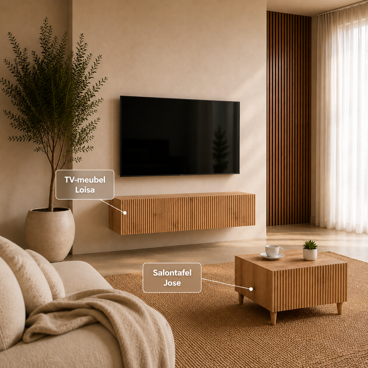 Japandi Natural - Woonkamer Bundel