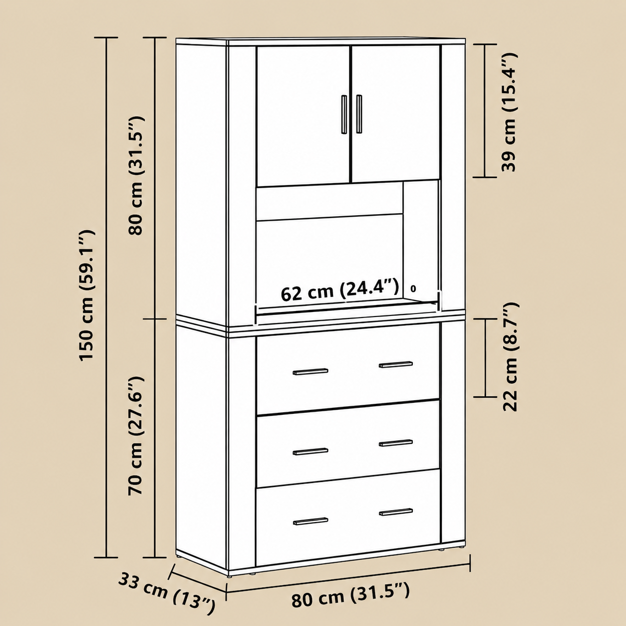 Maison Oak - Kast - Montana