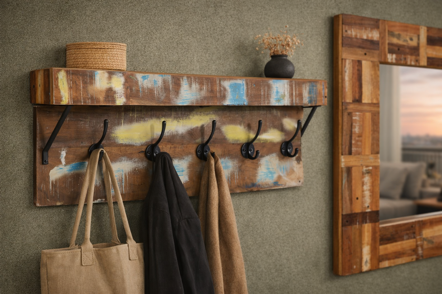 Scandinavisch geïnspireerde ReCircle Living kapstok met duurzame woondecoratie bundel