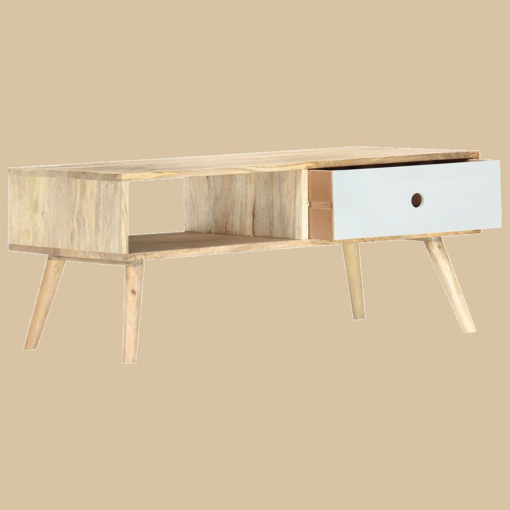 Salontafel 90X50X40 Cm Massief Mangohout