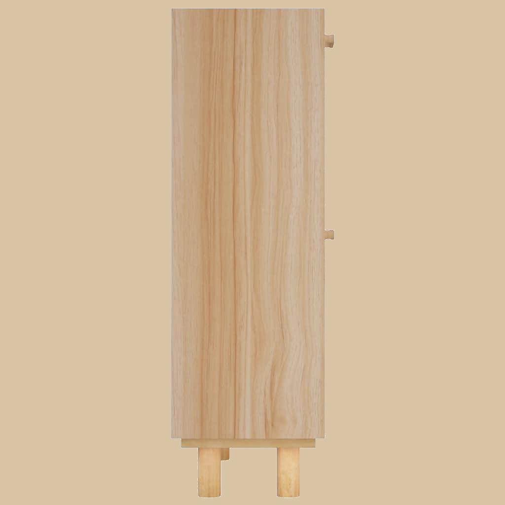 Schoenenkast 52X25X Bewerkt Hout & Natuurlijk Rattan Bruin