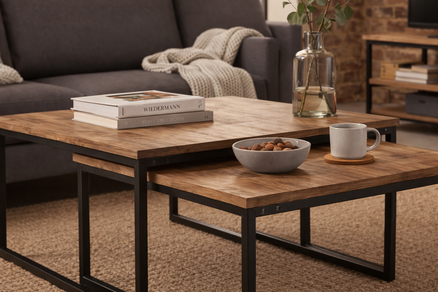 Blackwood Luxe interieur tafel bundel met hout / zwarte tinten en luxe afwerking