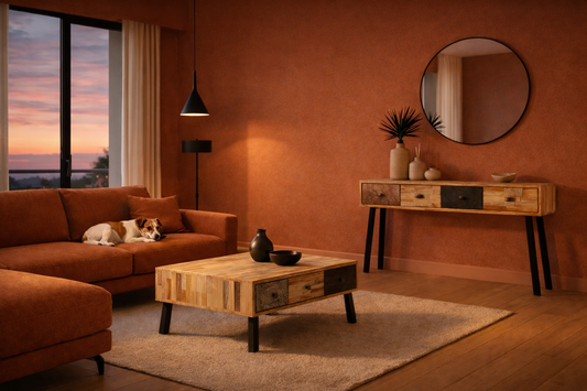 Milieuvriendelijke interieur collectie ReCircle Living met gekleurd hout, textiel en zachte vormen